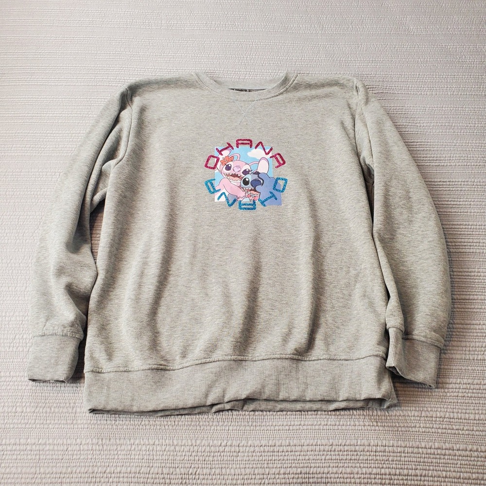 Henry & William Sweatshirt Unisex XL Gray Stitch Angel Ohana Graphic Pullover
